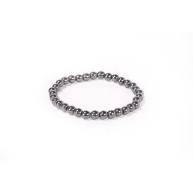 Bracelet de Lithothérapie en Pierres Naturelles HEMATITE 6mm