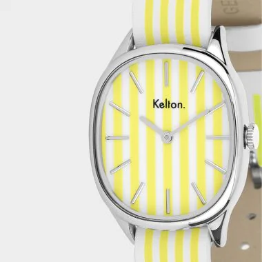 Zoom Kelton Colorama Rayée Jaune et Blanc Giorgio - 9124122