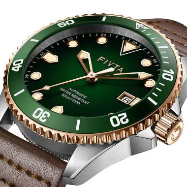 Profil 2 Fiyta Yachtsman Automatique Homme Cuir Marron Cadran Vert WGA867006.MNK