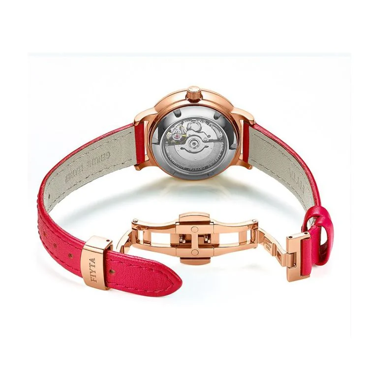 Dos montre Fiyta Floriography Automatique Femme Rouge LA805002.PWRD