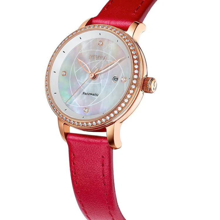 Profil montre Fiyta Floriography Automatique Femme Rouge LA805002.PWRD