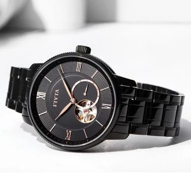 Lifestyle 1 Montre Fiyta Photographer Automatique Coeur Battant Noir et Doré/Rose GA860021.BBB
