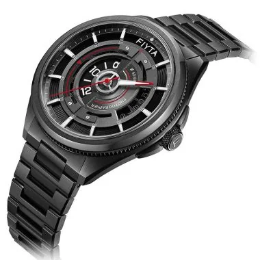 Profil Montre Fiyta Photographer Automatique Noir et Rouge GA860022.BBB