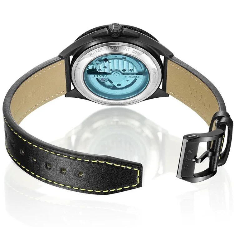Dos Montre Fiyta Photographer Automatique Noir et Jaune GA860023.BBB