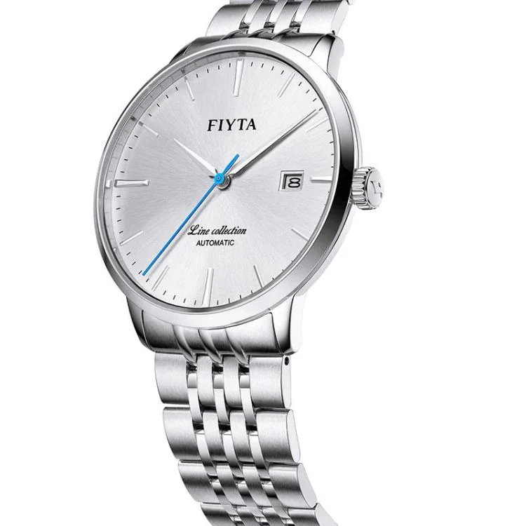 Profil Montre Fiyta Line Collection Automatique Acier argenté Cadran Gris GA801002.WWW