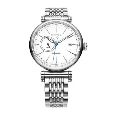 Face Montre Fiyta In Automatique Acier Argenté Cadran Blanc GA850002.WWW