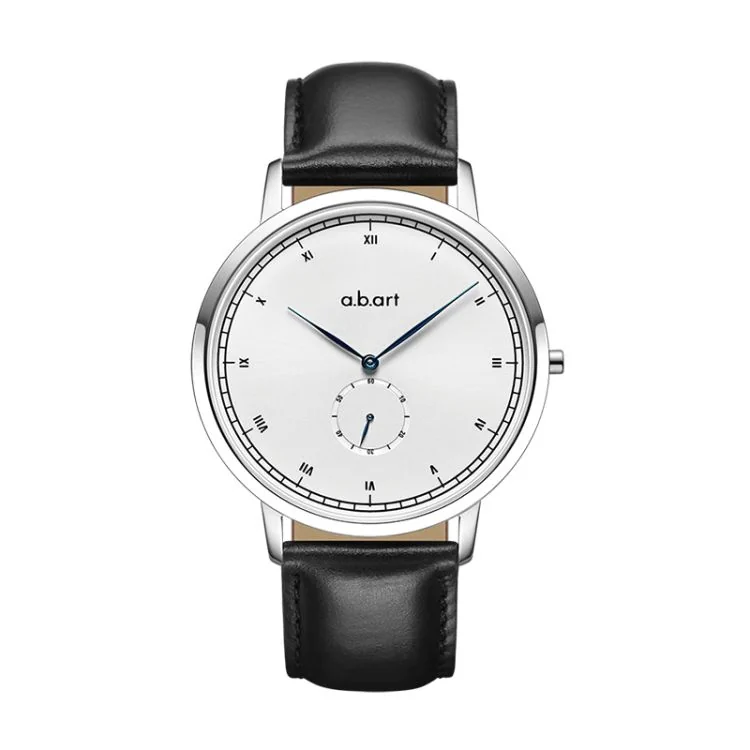 Face Montre a.b.art Homme Cuir Noir Seconde Excentrée - FG41-101-1L Face Montre a.b.art Homme Cuir Noir Seconde Excentrée - FG41-101-1L