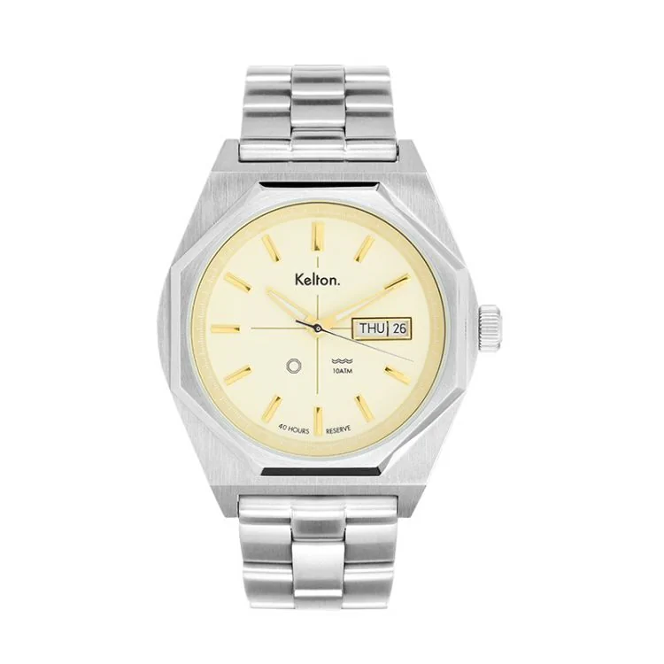 Kelton Octagon Champagne Vintage Automatic Watch Face