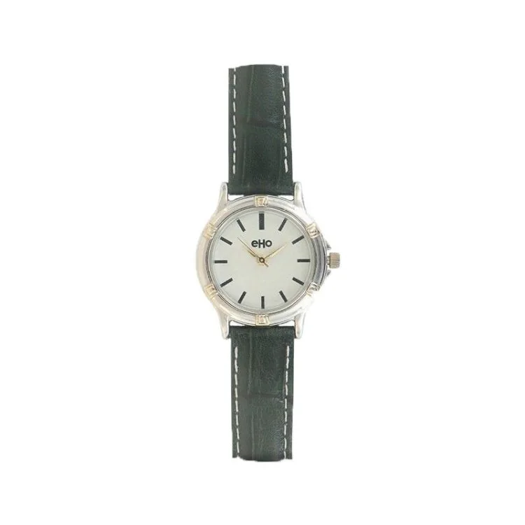 eHo Eco-Friendly Women's Watch with Green Leather Strap