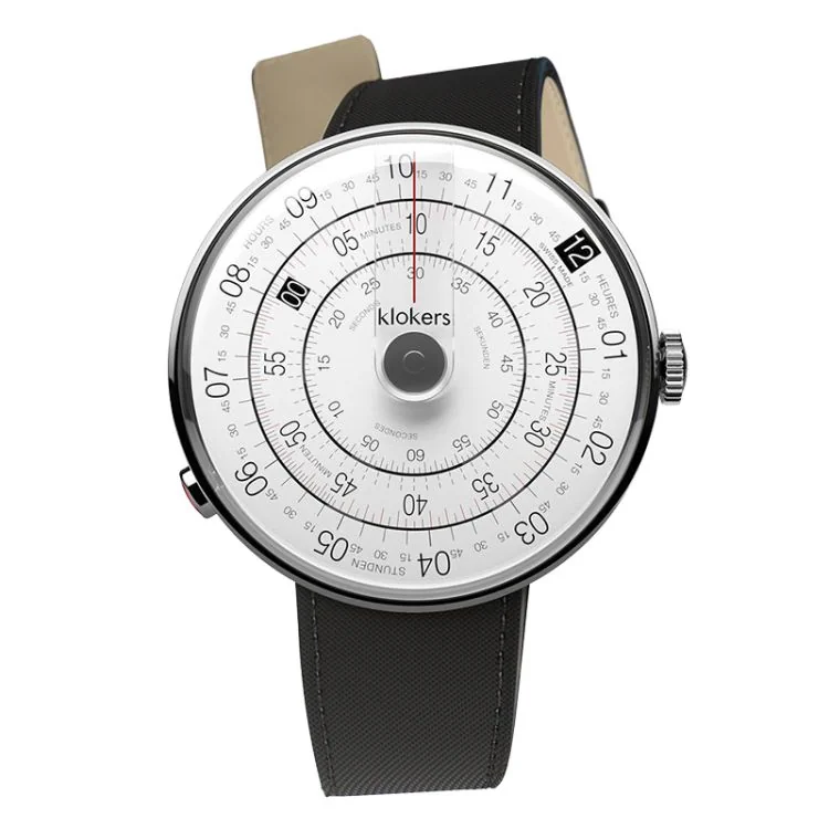 Klokers Watch - Klok 01 - Heritage - White & Gray Dial - Black Diamond PU