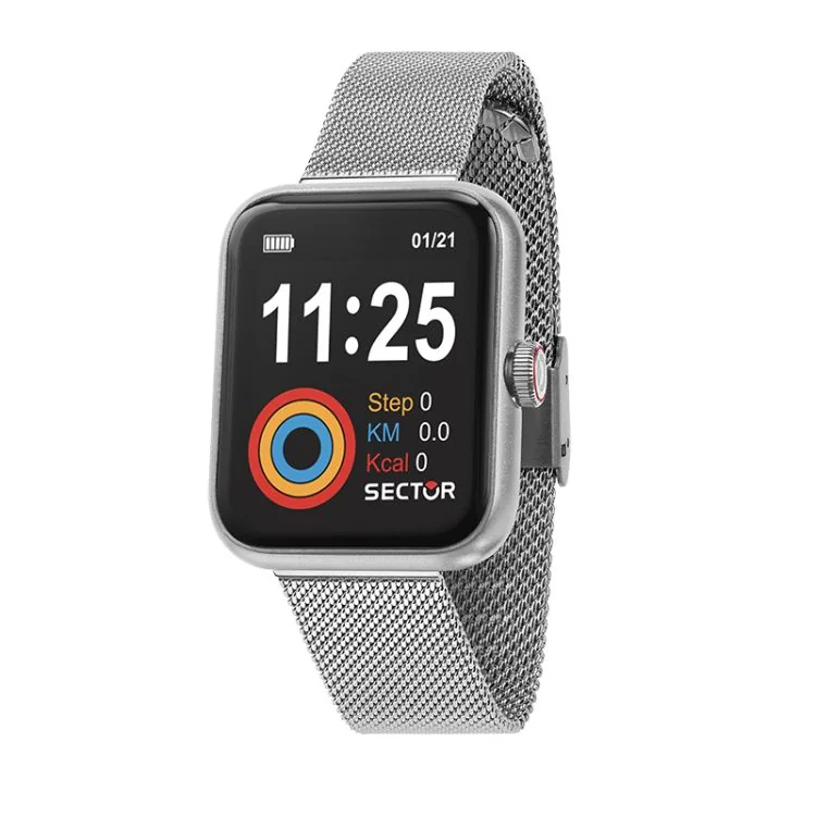 Sector S03 Smartwatch - Silver Milanese Mesh Strap