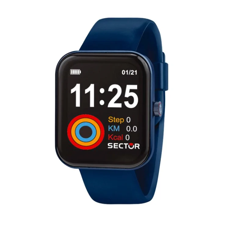 Sector S03 Smartwatch - Blue Silicone