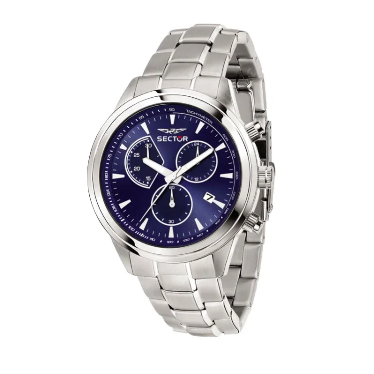 Sector 670 Watch - Chronograph - Blue and Silver