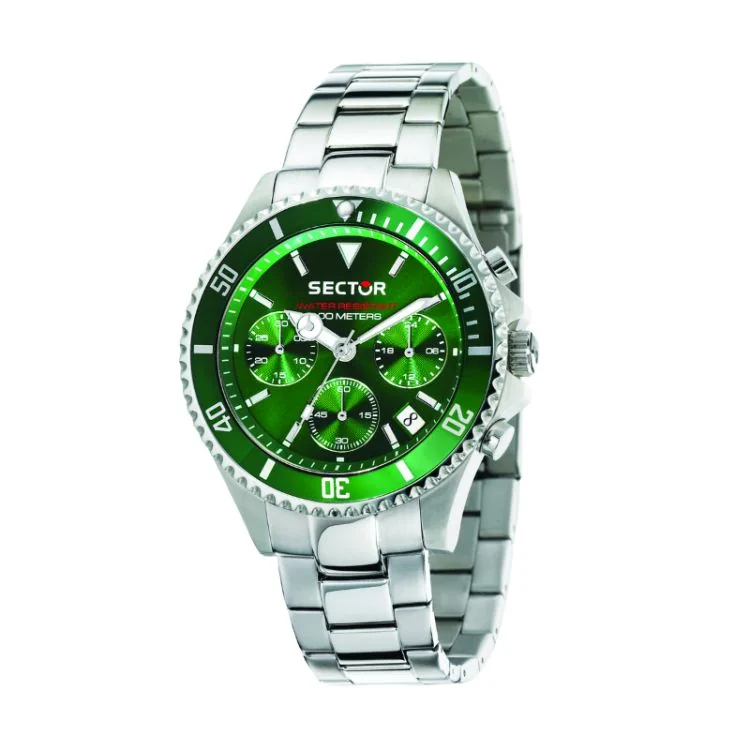 Sector 230 Watch - Chronograph - Green and Silver