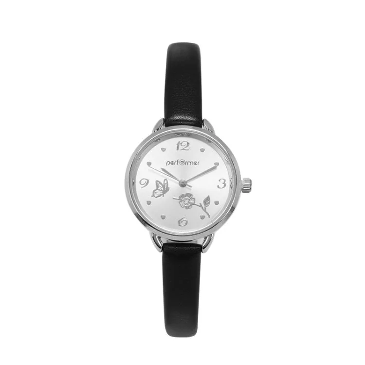Performer Watch - Butterfly Design - Women's - Black Leather - 70716932