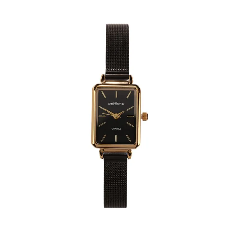 Performer Watch - Rectangular Dial - Women's - Black Milanese Strap - 70827632