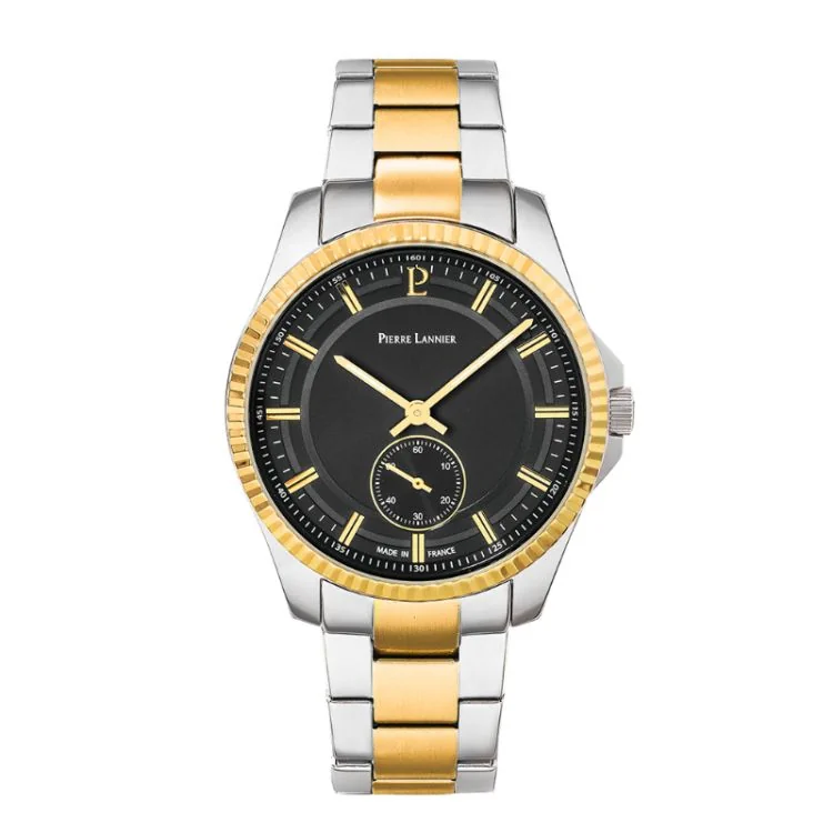 Pierre Lannier Watch - Metropolitain - Off-Center Seconds - Two-Tone Steel