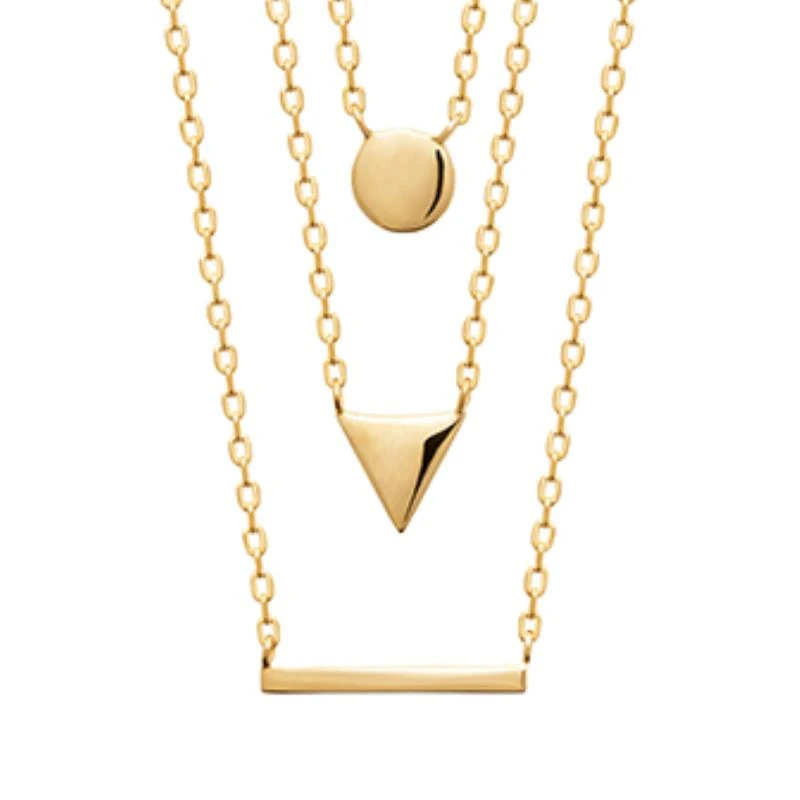 750 Gold-Plated Necklace, 3Mic, 40 cm