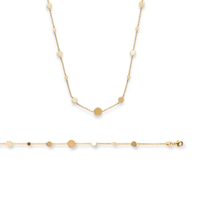 750 Gold-Plated Necklace, 3Mic, 45cm