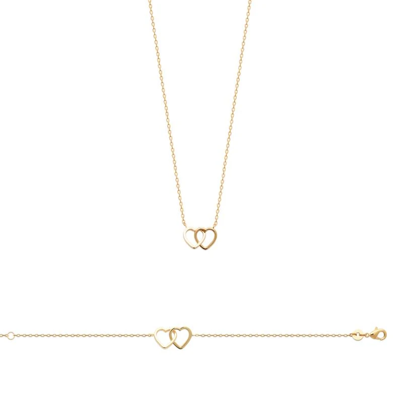 750 Gold-Plated Necklace, 3Mic, 45cm