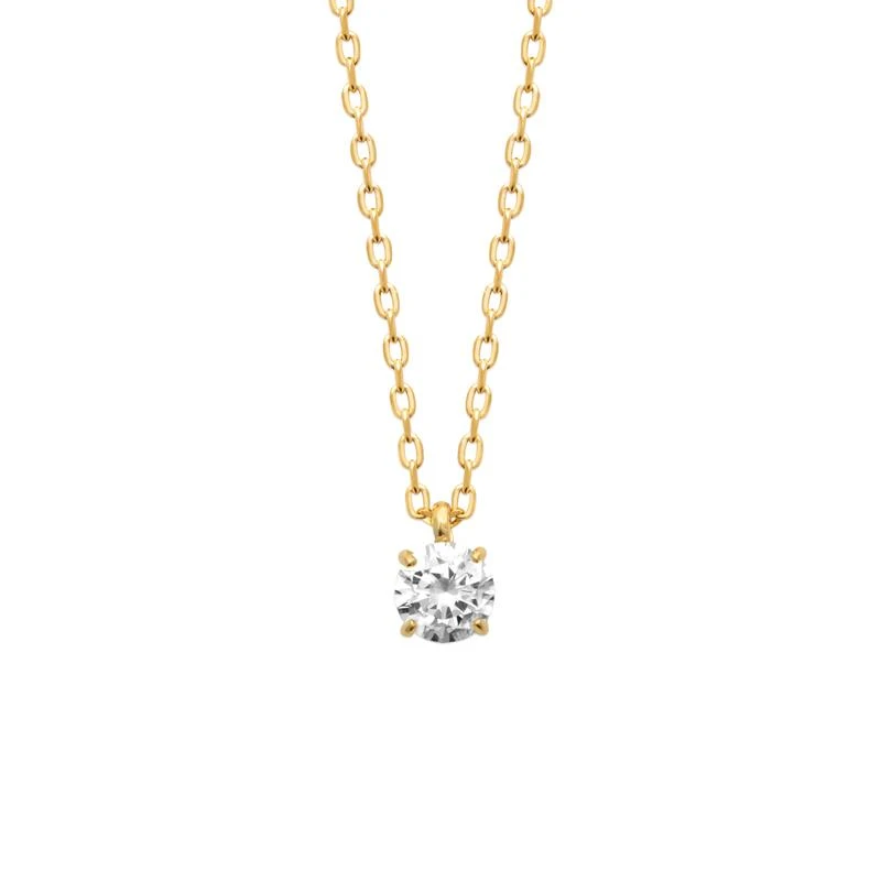 750 Oz Gold-Plated Necklace, 45 cm