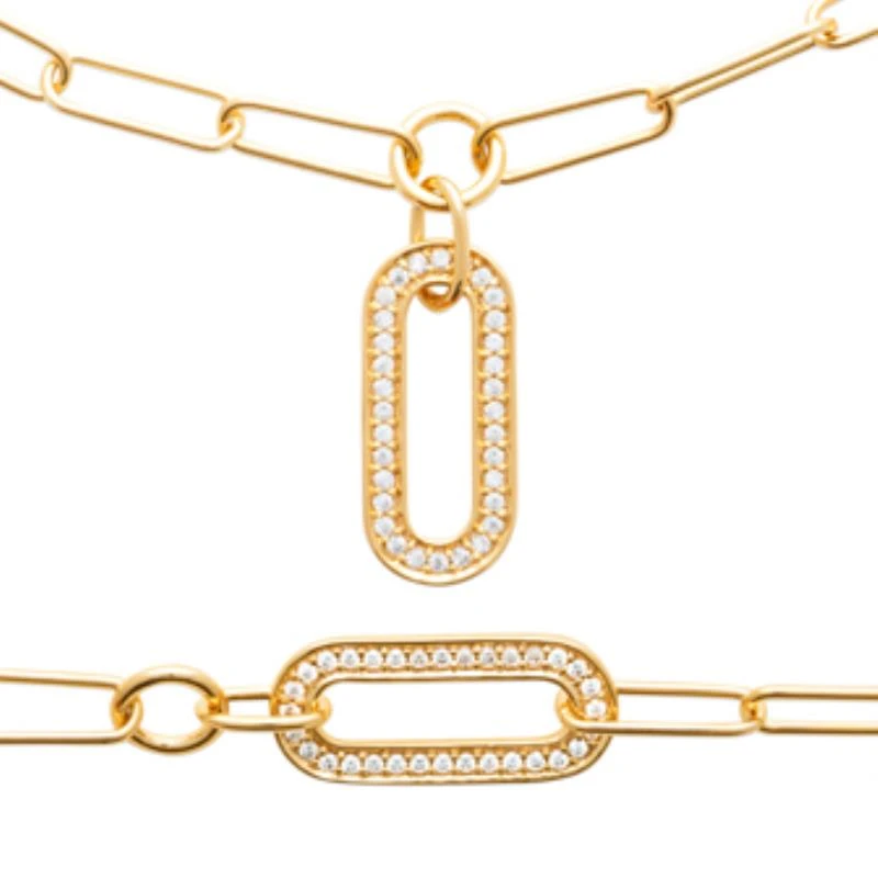 750 Gold-Plated Necklace, 3 Micron, 45 cm