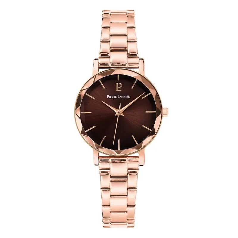Pierre Lannier - Pierre Lannier Multiples Women's Watch with Chocolate-Brown Dial and Rose Gold Accents | 012P988