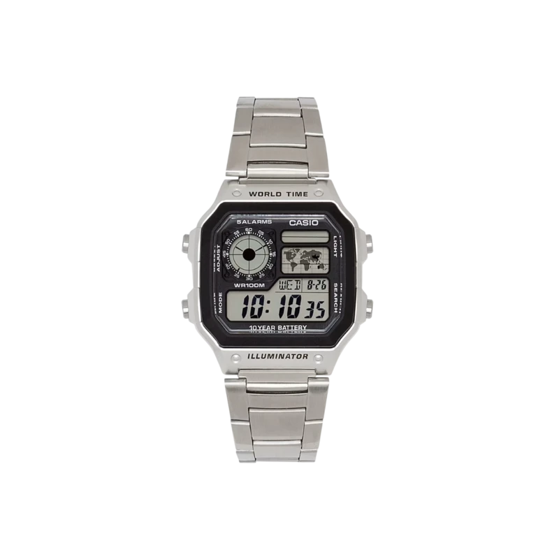 Casio - Casio Timeless Watch in Silver-Toned Steel - AE-1200WHD-1AV