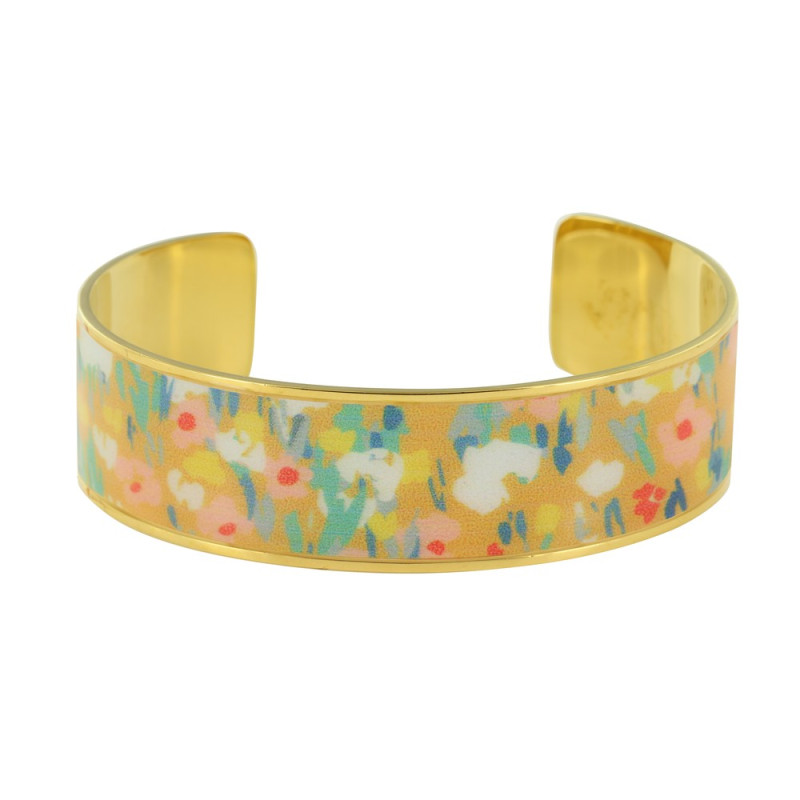 Yellow Liberty Enamel Cuff Bracelet