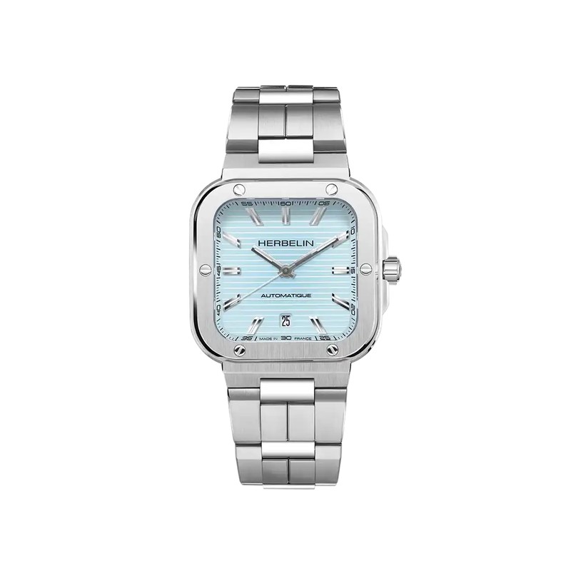 Michel Herbelin Cap Camarat Square Automatic Blue Watch 1646B25