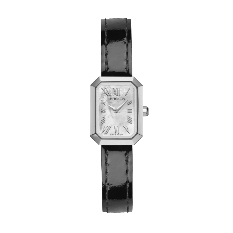 OCTAGON – QUARTZ – STEEL & WHITE MOTHER-OF-PEARL | Club de la Montre