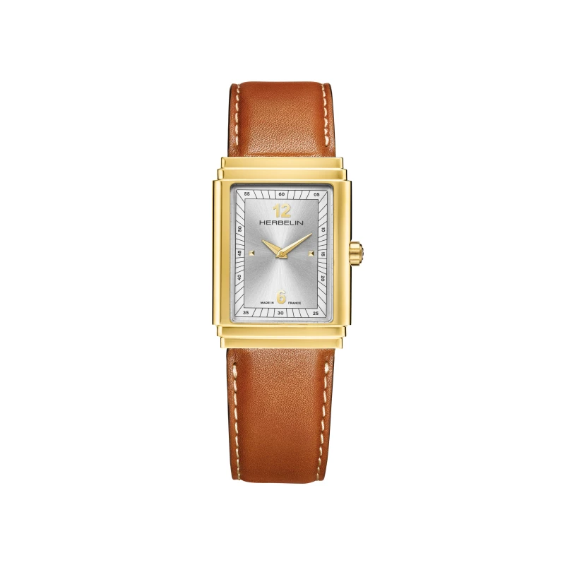 ART DECO – 1925s – YELLOW GOLD PVD & LEATHER | Club de la Montre