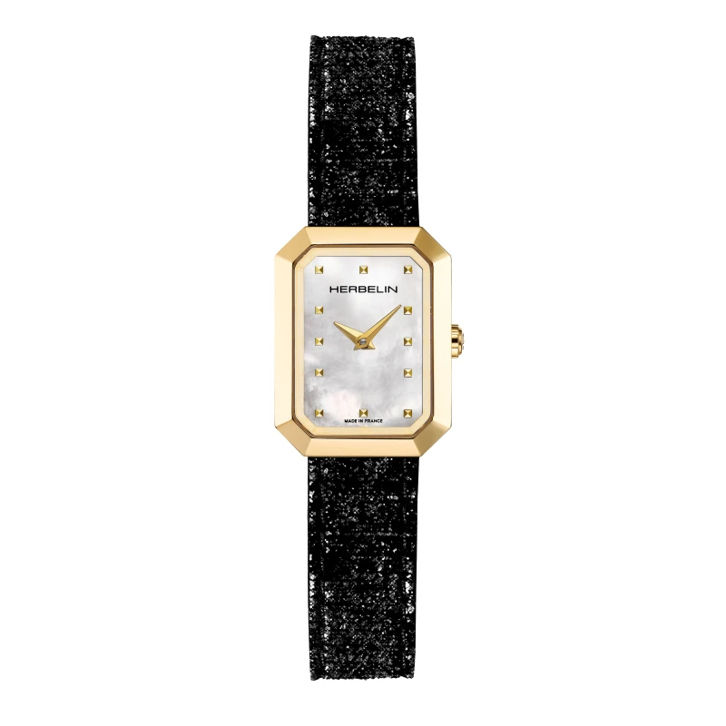 OCTAGON – QUARTZ – GOLD-PLATED & LEATHER | Club de la Montre