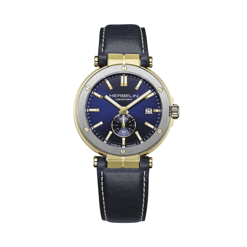 NEWPORT – QUARTZ – TWO-TONE STEEL & LEATHER | Club de la Montre