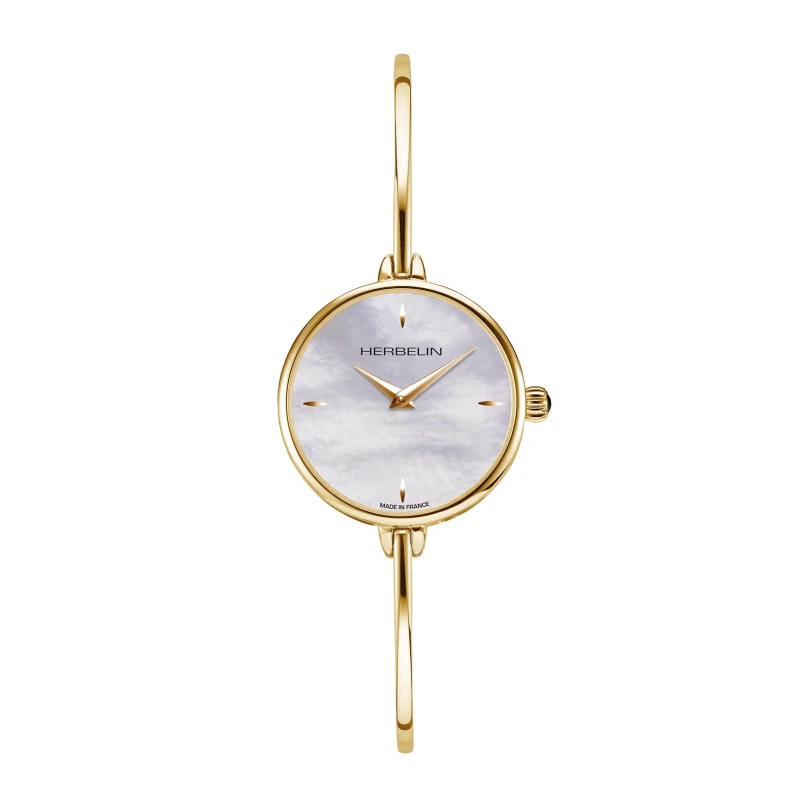 THREAD – QUARTZ – YELLOW GOLD PVD & WHITE MOTHER-OF-PEARL | Club de la Montre