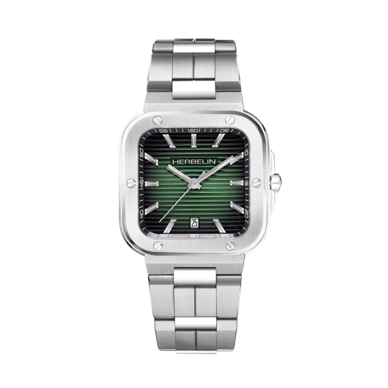 CAP CAMARAT – SQUARE QUARTZ – STEEL & GREEN | Club de la Montre