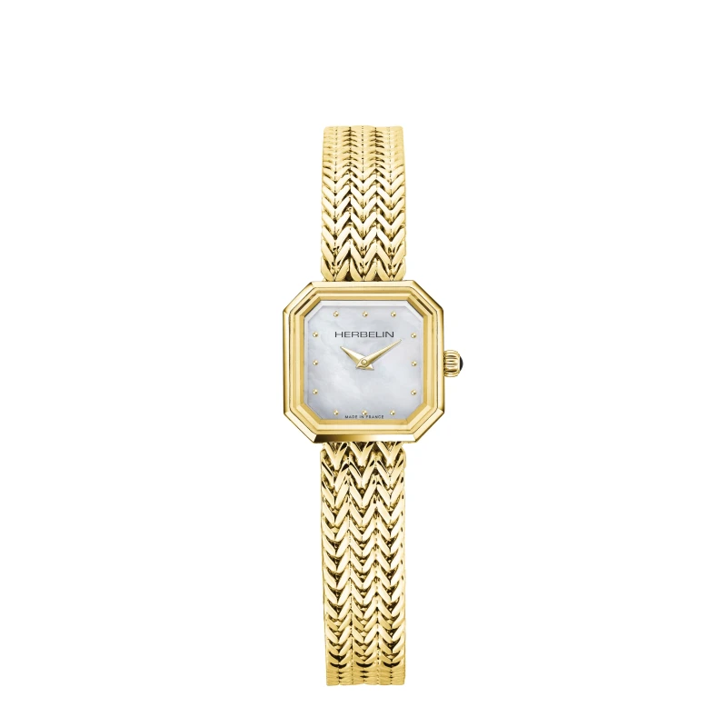 OCTAGON – QUARTZ – GOLD-PLATED & MOTHER-OF-PEARL | Club de la Montre