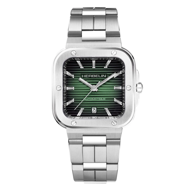 CAP CAMARAT – SQUARE AUTOMATIC – GREEN & STEEL | Club de la Montre