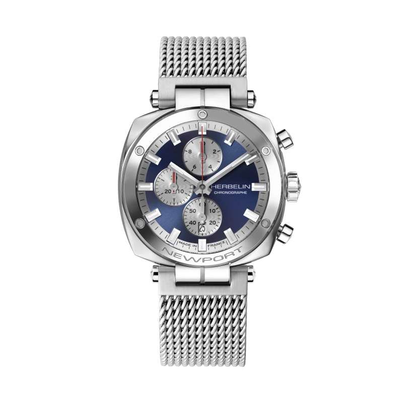 NEWPORT – HERITAGE CHRONOGRAPH – MILANESE BRACELET | Club de la Montre
