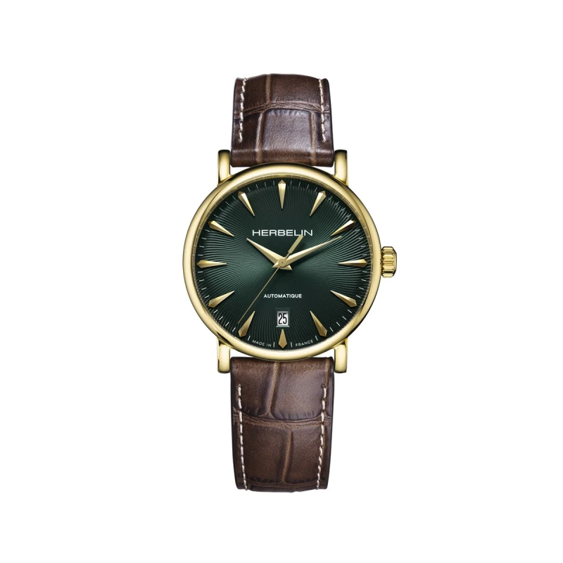 INSPIRATION – AUTOMATIC – GOLD PVD & BROWN LEATHER | Club de la Montre