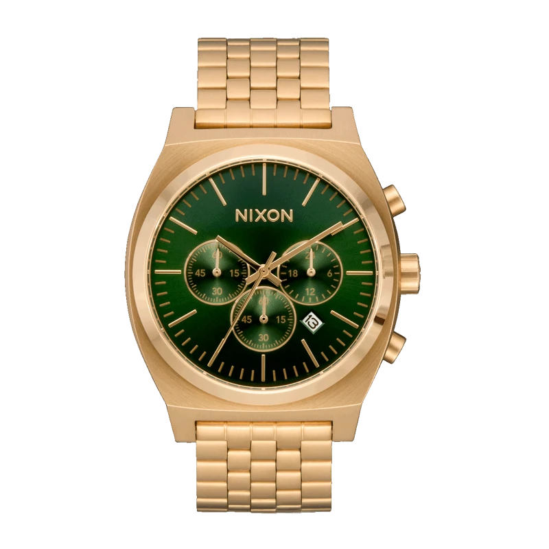 Nixon Watch - Time Teller Gold Green Sunray | Club de la Montre