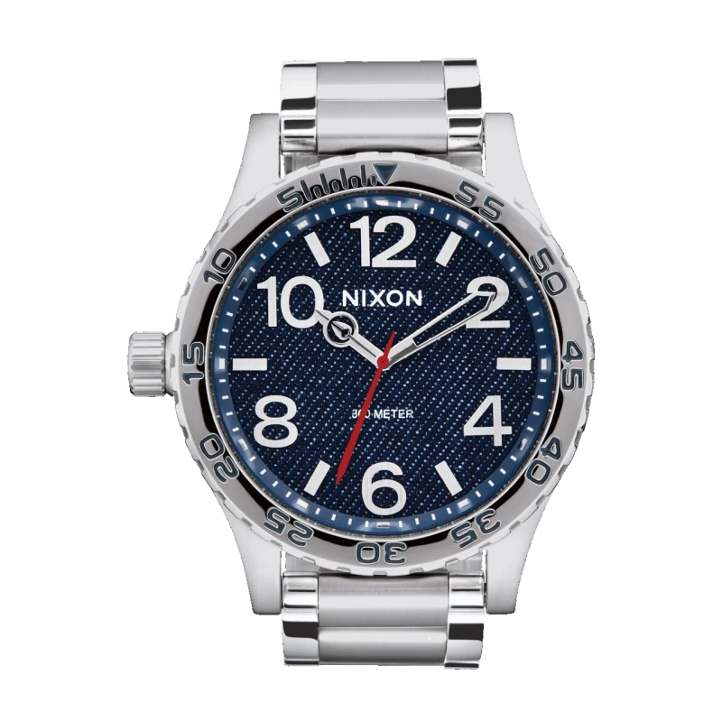 Nixon Watch - 51-30 Chrono 30/97 Silver Denim | Club de la Montre