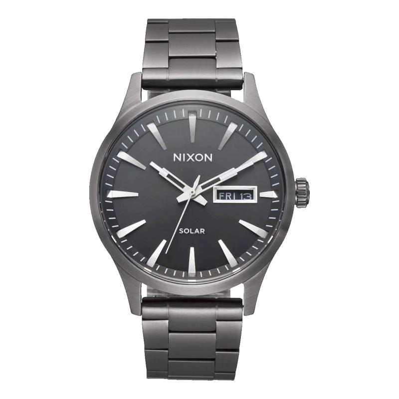 Nixon Watch - Sentry Solar Stainless Steel Gunmetal | Club de la Montre