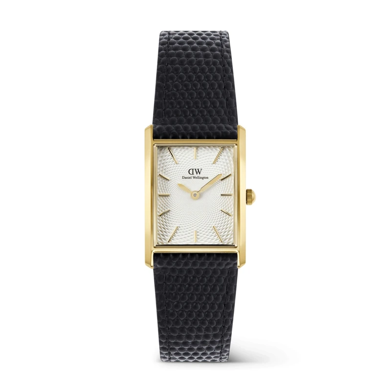 Daniel Wellington Watch - Bound Black Lizard Guilloché Gold - 24mm