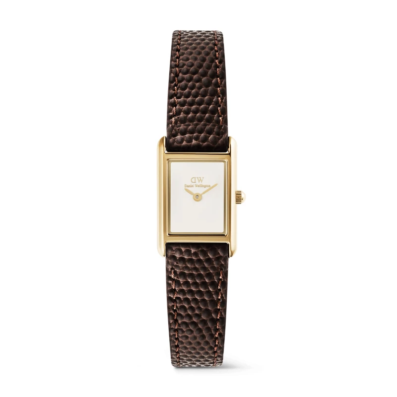 Daniel Wellington Watch - Bound Mini Dark Brown Lizard Gold - 17mm