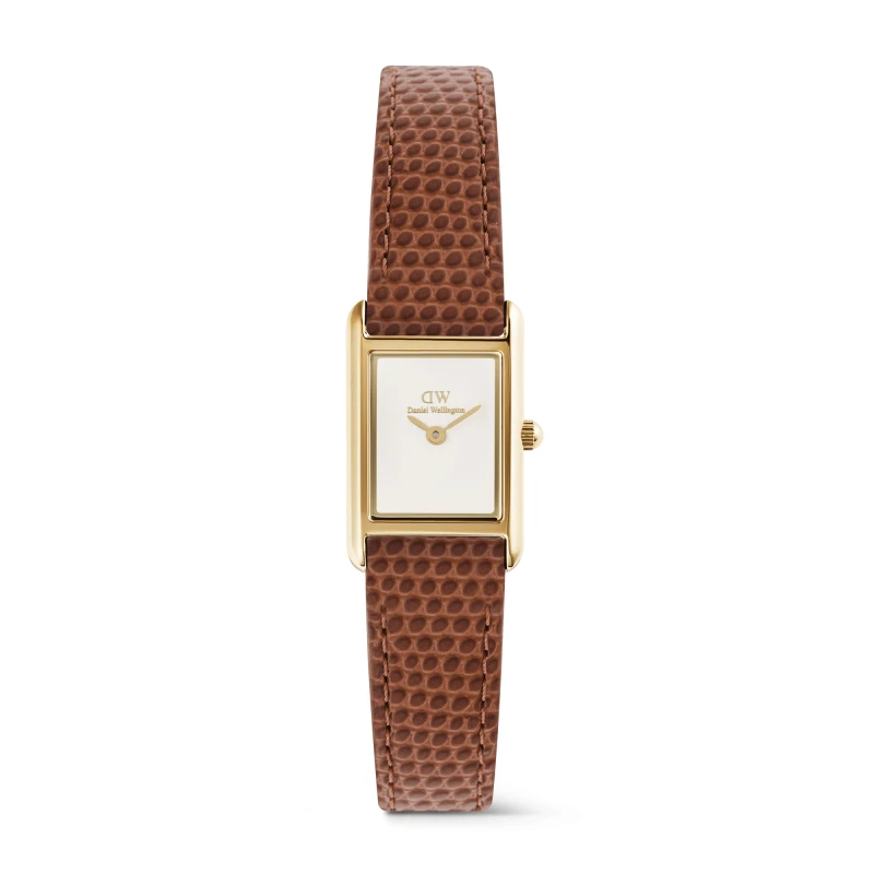 Daniel Wellington Watch - Bound Mini Light Brown Lizard Gold - 17mm