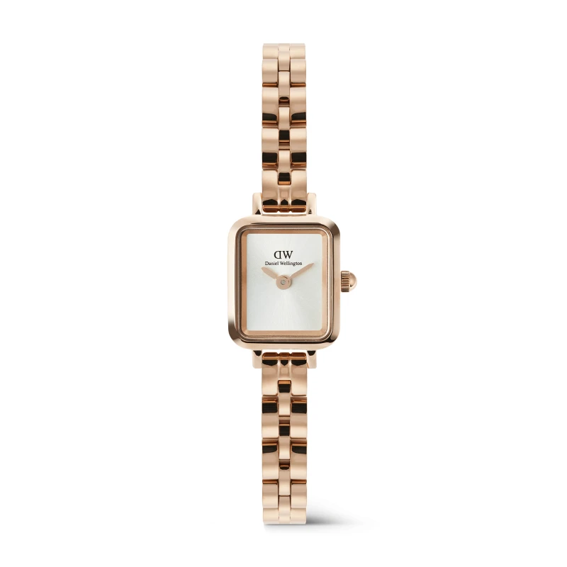 Daniel Wellington Watch - Quadro Mini Arch 3-Link White Sunray Rose Gold