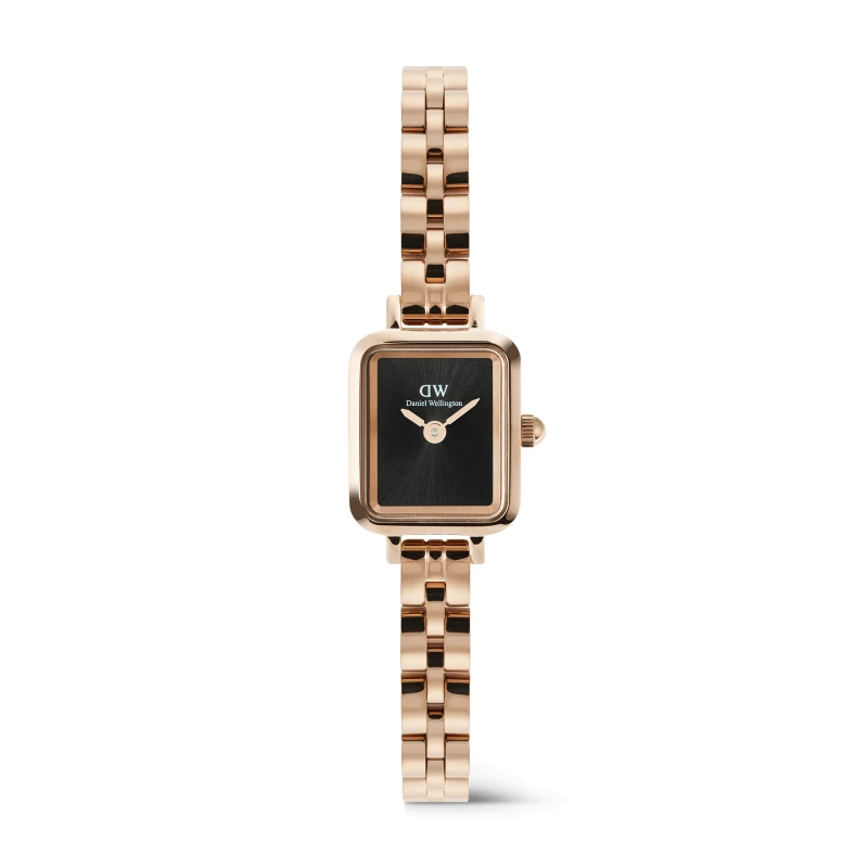 Daniel Wellington Watch - Quadro Mini Arch 3-Link Onyx Sunray Rose Gold
