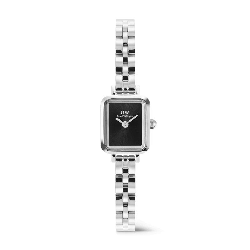 Daniel Wellington Watch - Quadro Mini Arch 3-link Onyx Sunray Silver