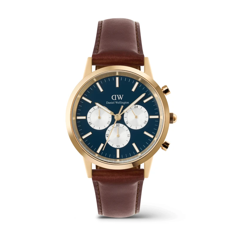 Daniel Wellington Watch - Iconic Chronograph St Mawes Arctic Panda Gold - 42mm